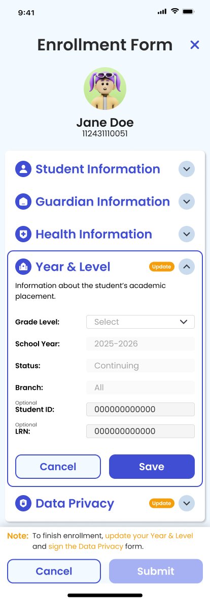 Year & Level expanded